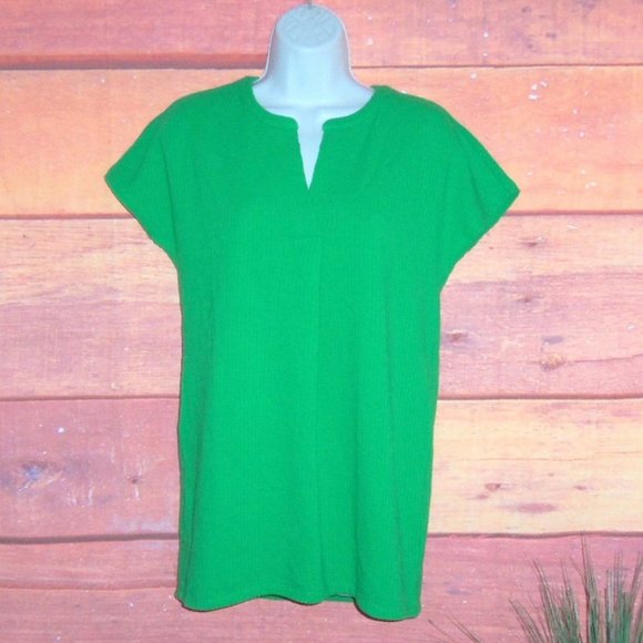 Land's End Green Seersucker Top Shirt - Women’s XS - Picture 4 of 9